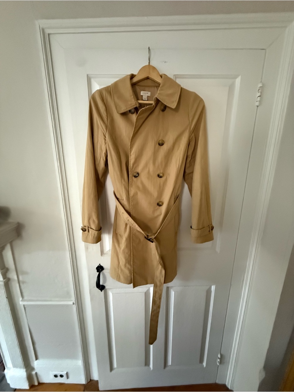 J. Crew Tan Double-Breasted Trench Coat